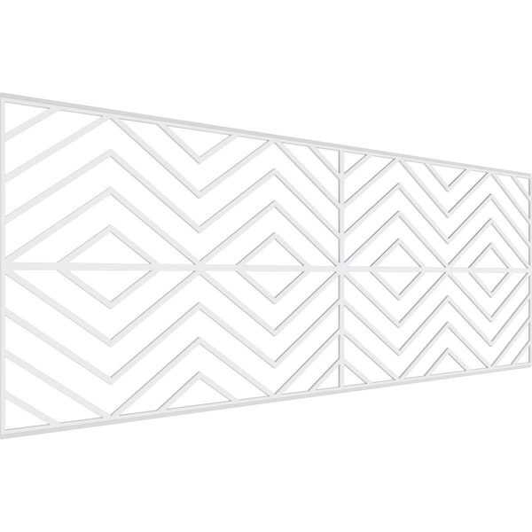 Ekena Millwork Set of Four Panels for 94 1/2"W x 36 1/4"H Genoa Fretwork Wainscot Wall Paneling WPKP18X01X47GNA - main